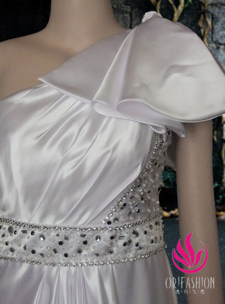 Orifashion HandmadeReal Custom Made One Shoulder Prom Dress RC02